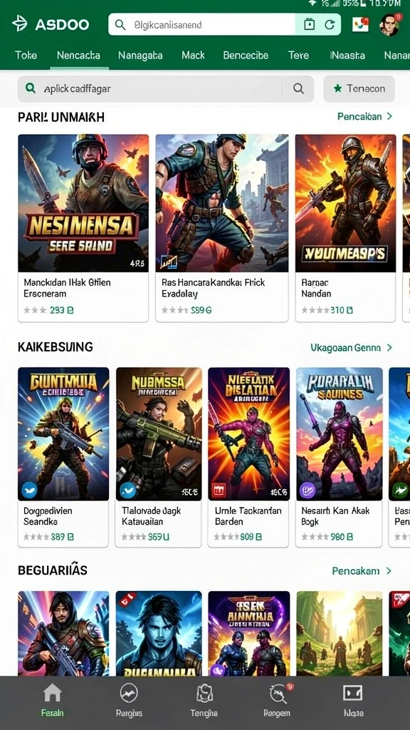 Tampilan antarmuka yang modern dan menarik.