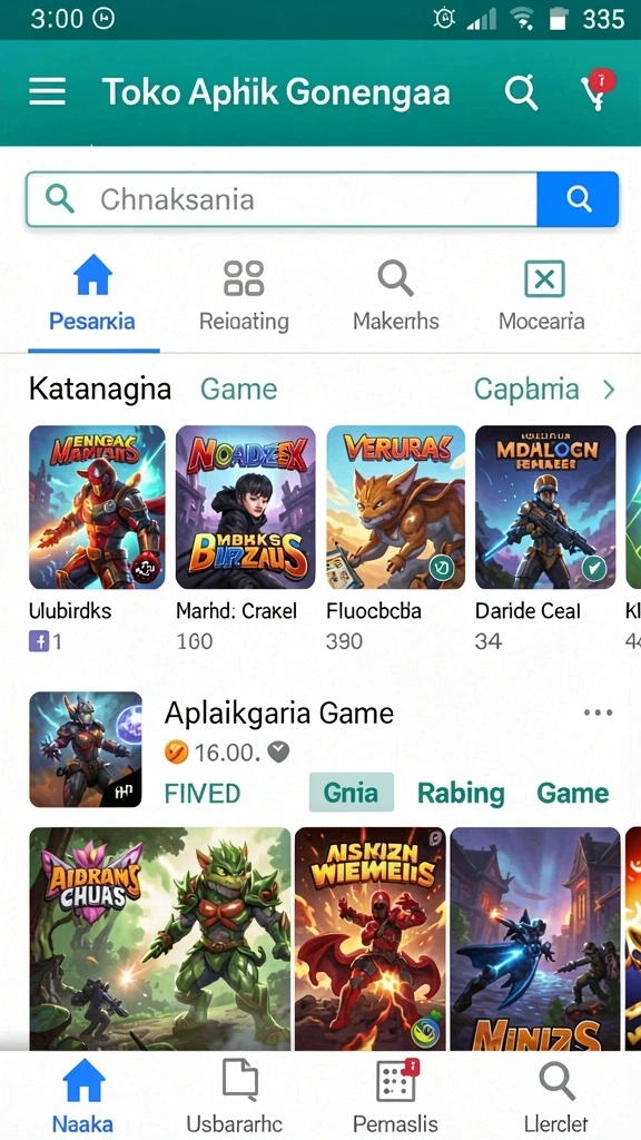 Tampilan awal yang menarik dan mudah dinavigasi.