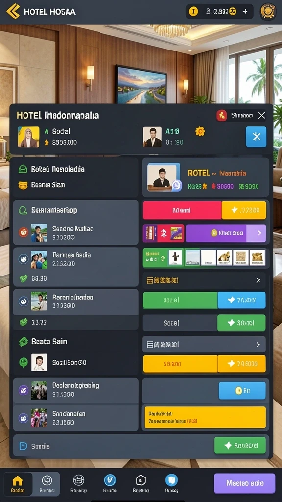 Tampilan karakter yang bisa dimainkan dengan berbagai kostum.