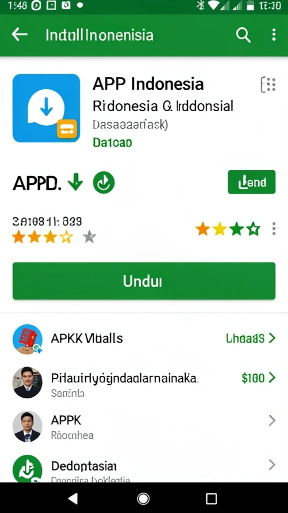 Tampilan menu yang mudah dinavigasi dan informatif.