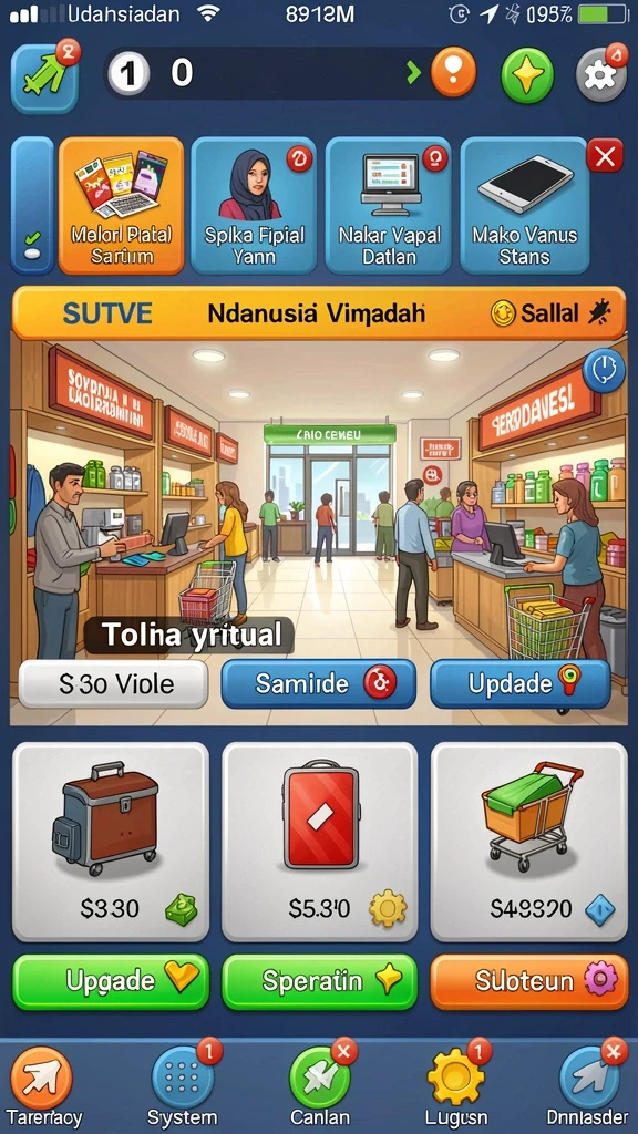 Tampilan grafis menarik yang memanjakan mata.
